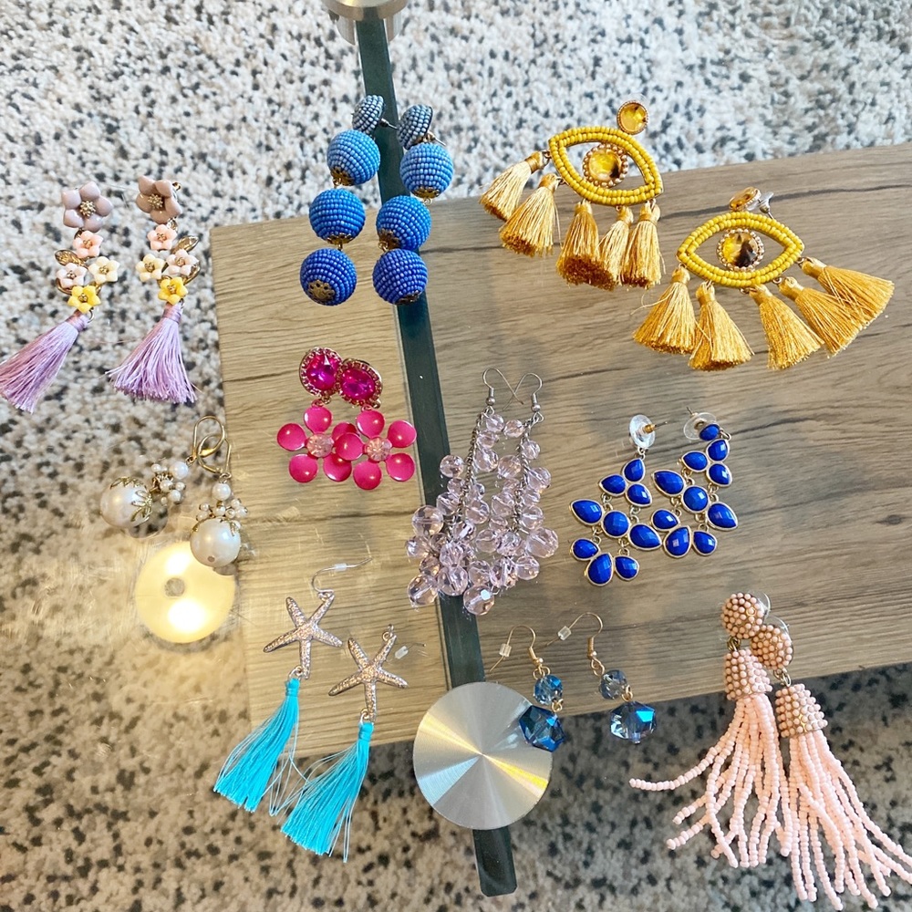Lot of earrings X banana republic, bauble bar, etc 10 pairs total